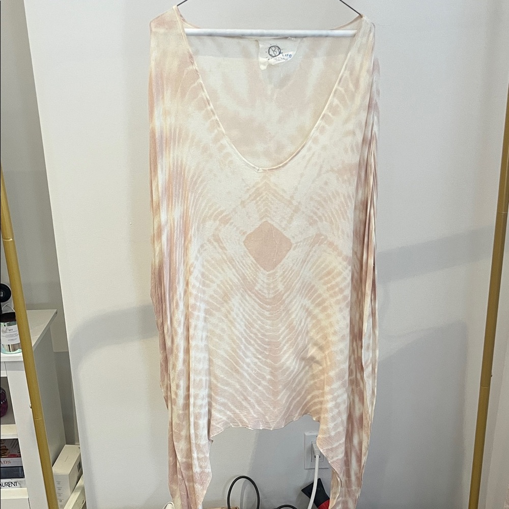 Blue Life Pink Tie-Dye Swim Coverup